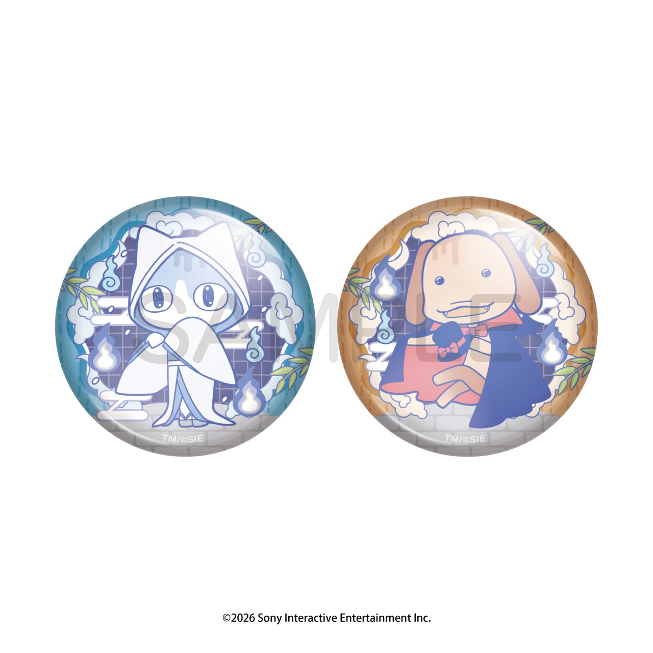 どこでもいっしょ おばけといっしょ 缶バッジセット <ソラ&ピエール