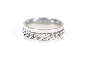 【316L flat chain ring】 / SILVER