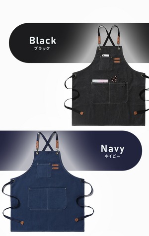 カジュアルエプロン キッチン エプロン カジュアル おしゃれ 男女兼用 作業用 料理 多機能 美容師 ガーデニング ポケット付 フリーサイズ