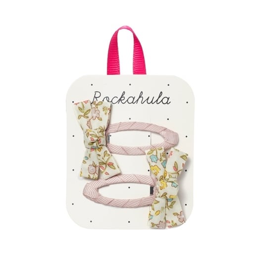 H2517N:Petal Twisty Bow Clips-NEUTRAL