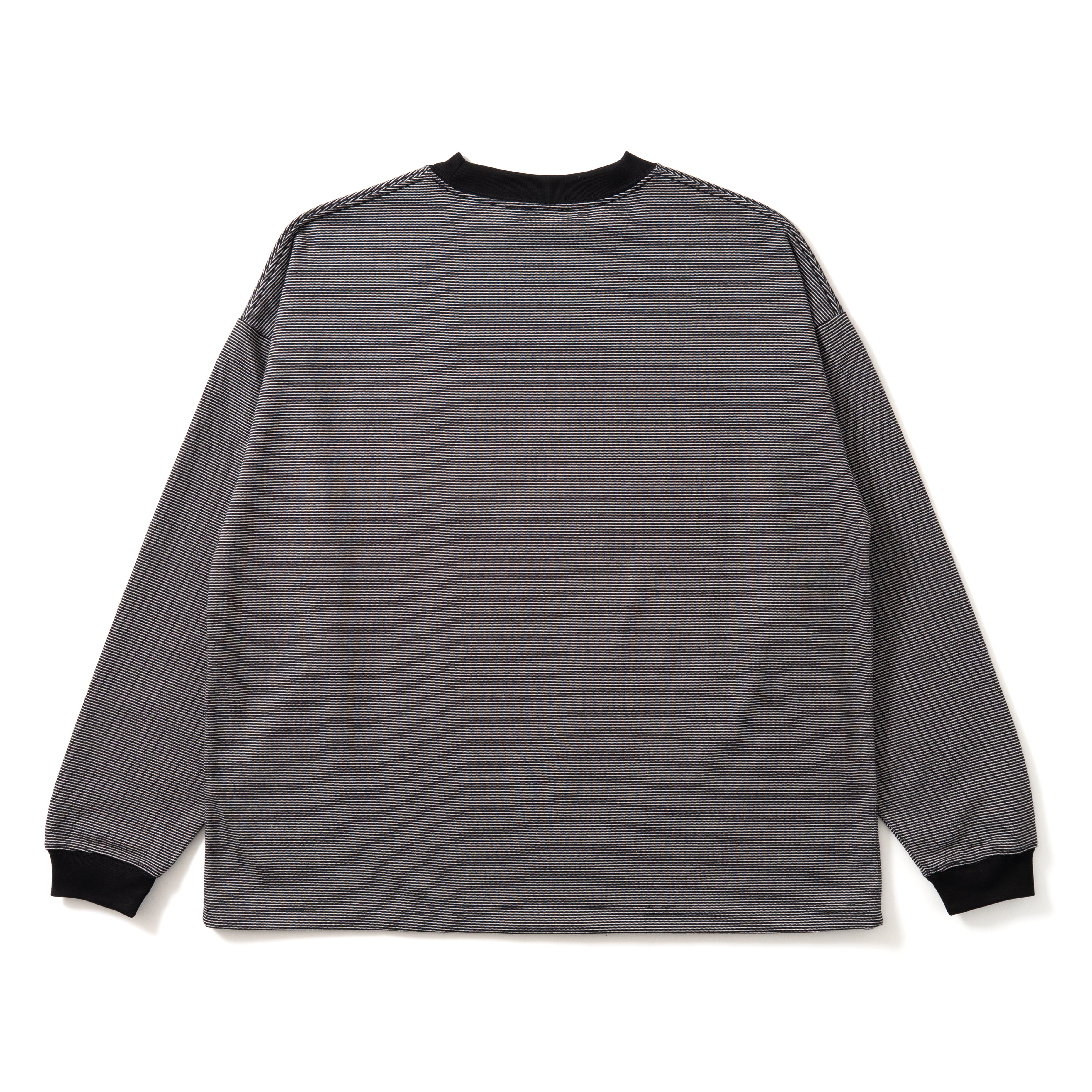 BORDER WIDE L/S TEE BLACK | What's up?