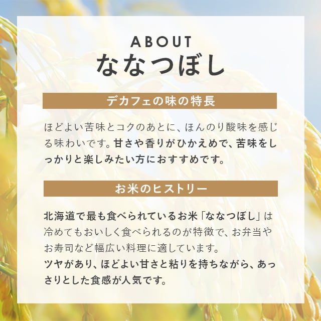 玄米デカフェ / ななつぼし【1ドリップ】 | Atelier GENMAI DECAF