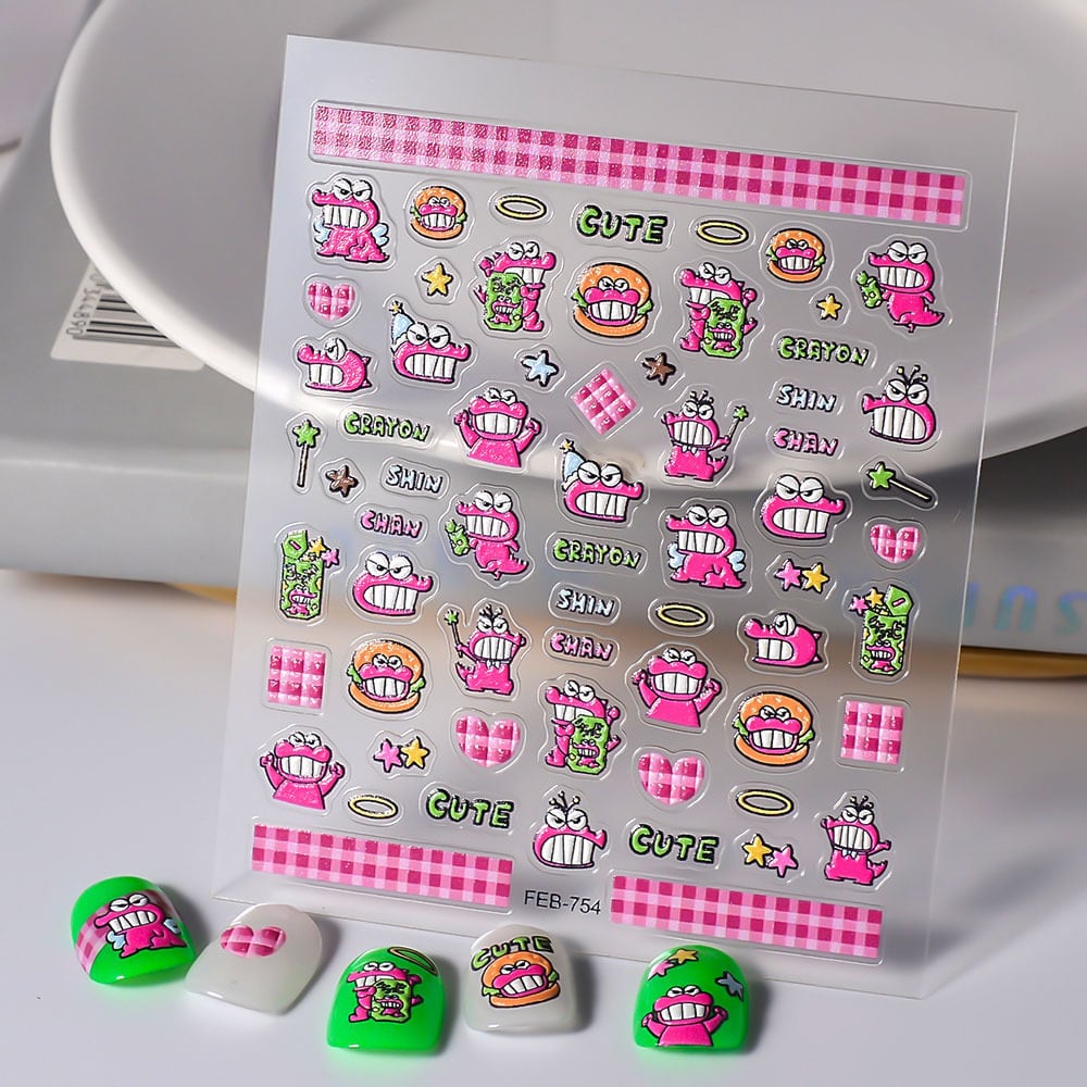 しんちゃん☆FEB754 ワニ山さん 5Dネイルシール ネイルステッカー | aboo