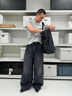 NFAI. Wide leg denim pants