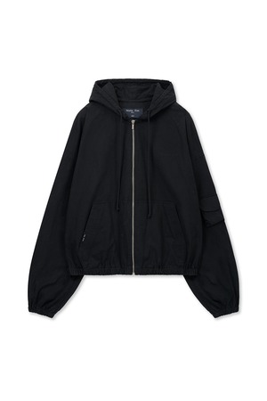 [Matin Kim] WASHED COTTON HOODY ZIP UP IN BLACK 正規品 韓国ブランド 韓国通販 韓国代行 韓国ファッション マーティンキム matinkim 日本 店舗