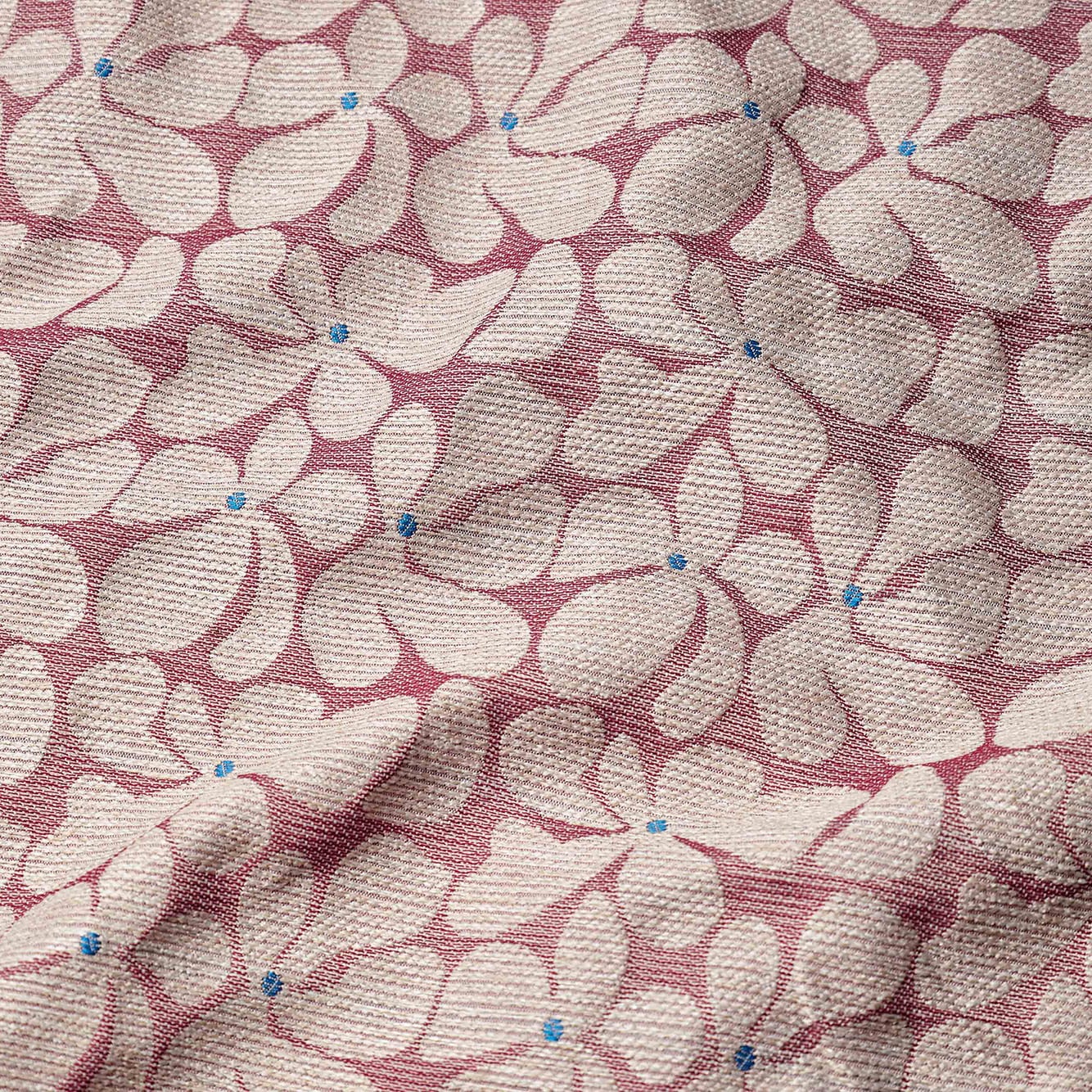 【ドレープ生地サンプル】レトロナココチ レッド