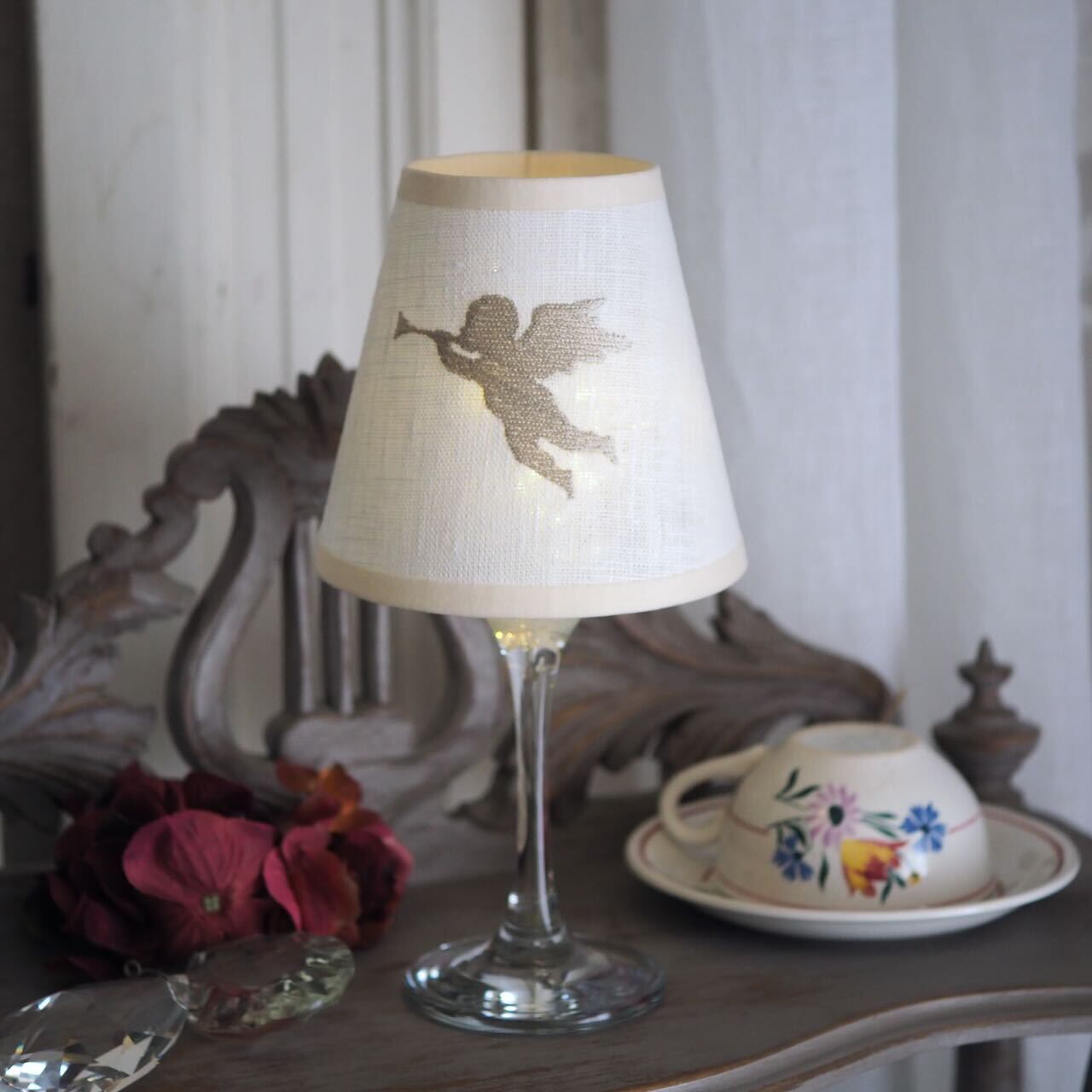 【オリジナル限定セット】南仏ルールマラン村から・手仕事のランプシェード「エンジェル」セット