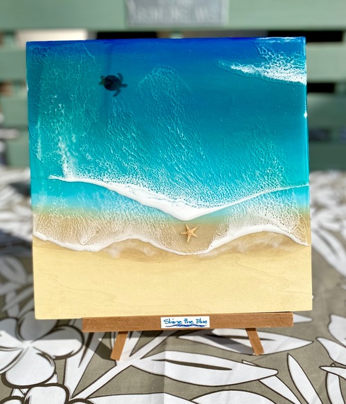 オーシャンレジンアートパネル