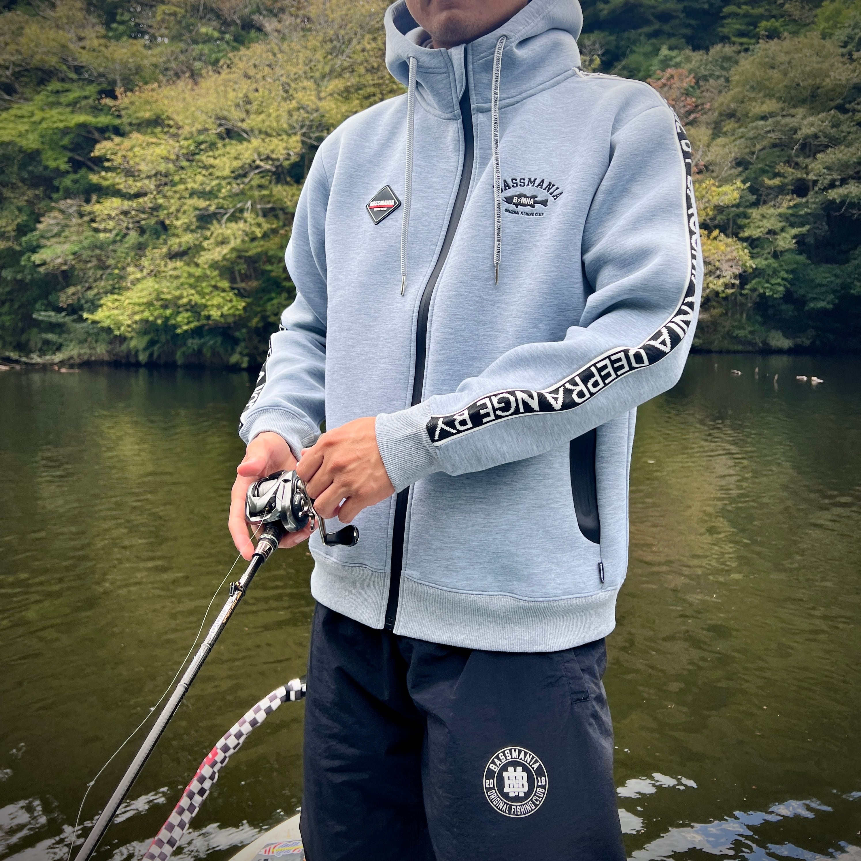 Emboss Logo Sponge Bonding Zip ［GRY］［LIMITED］ | bassmania.jp