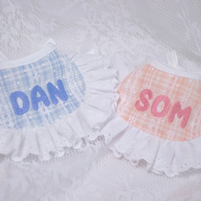 【予約】Sherbet bib 〘 ネーム刺繍 〙