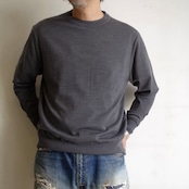 PERSONAL MATTERS PROJECT N°12 MERINO WOOL CREW NECK SWEATER DARK GREY