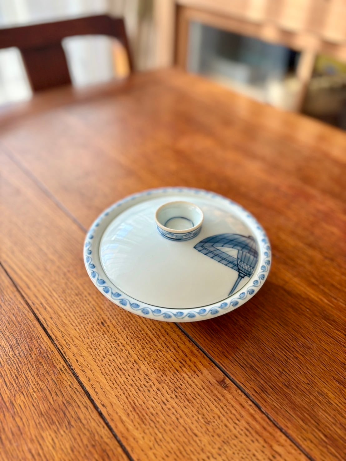 古伊万里　兎に木賊　舞鶴に松竹梅の図　蓋向付　蒸茶碗　E870AS-COo 古伊万里 兎に木賊 舞鶴に松竹梅の図 蓋向付 蒸茶碗 E870AS-COo