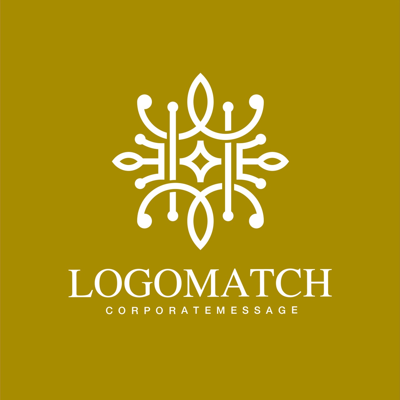 洗練されたレリーフのロゴ