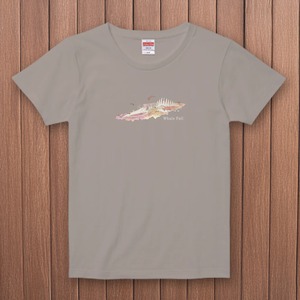 Whale Fall-Tシャツ・レディース(ライトグレー)