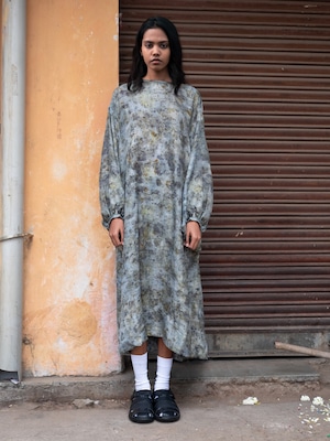 PHOOL SILK DRESS - INDIGO