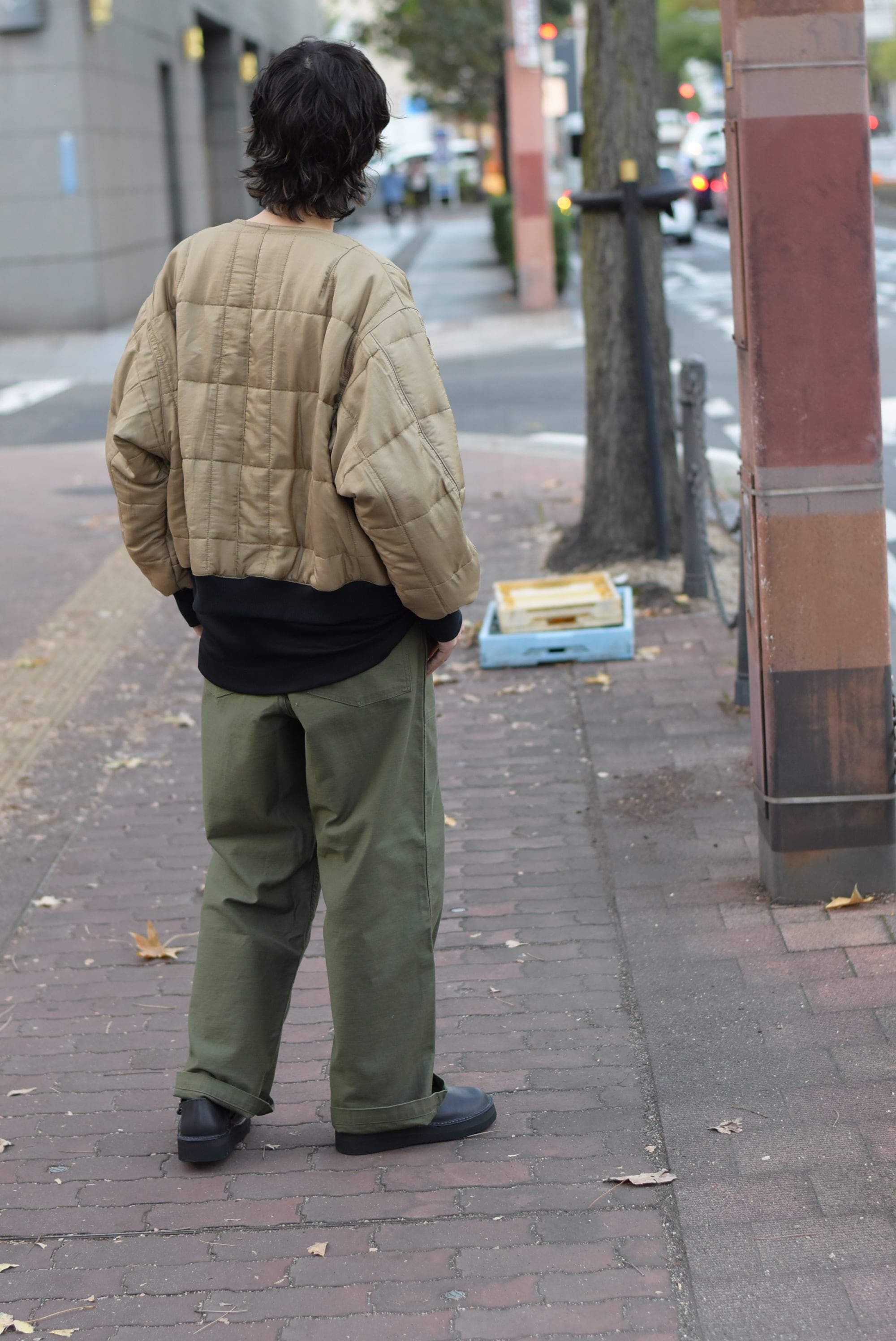 HAVERSACK】Silk Quilting No-Collar Blouson | theater(シアター)