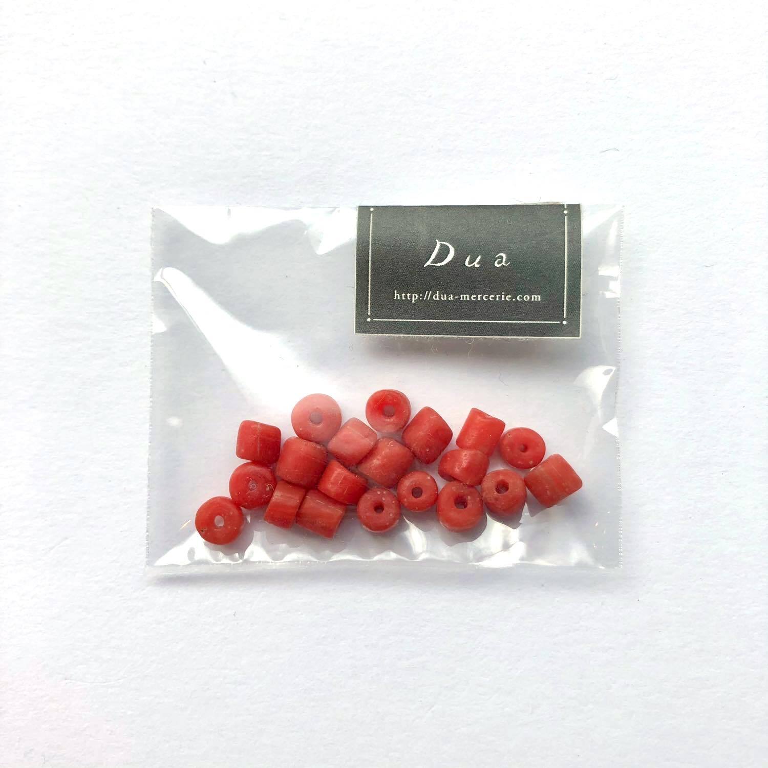円柱型インドネシアガラスビーズパック（20p） | Dua