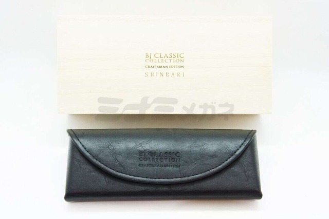 BJ CLASSIC メガネ SHINBARI SH-P503A C-1 スクエア ウエリントン セルロイド チタン クラシカル ヴィンテージ 芯張り BJクラシック シンバリ 鯖江 日本製 正規品-6枚目