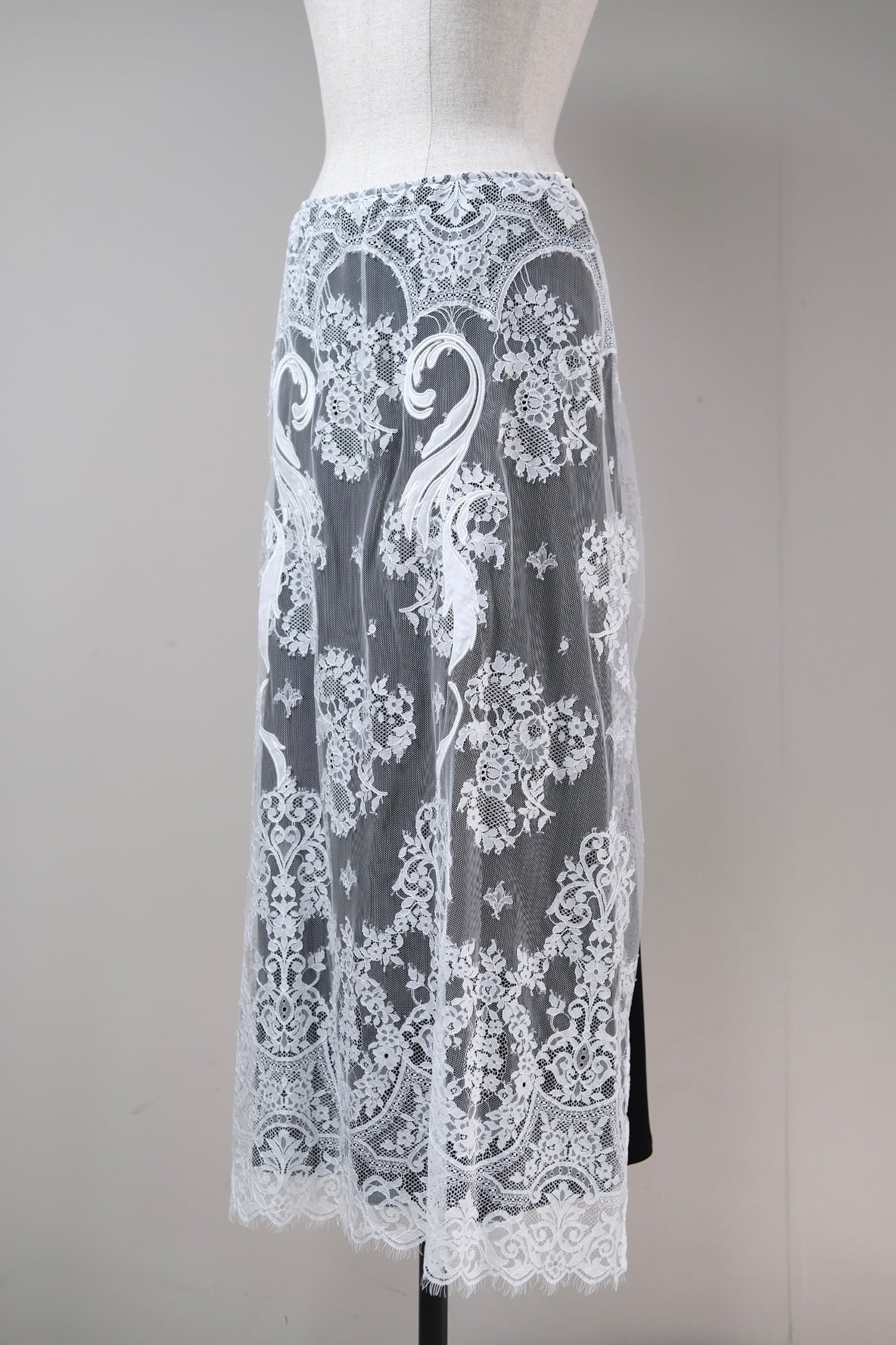 FETICO】EMBROIDERED LACE SKIRT -White Lace- | loop