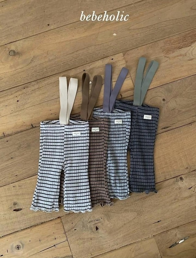 【先行〆8/14 23:59 5%OFF】2578 stripe suspenders pants / BEBE HOLIC