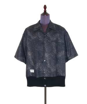 Knit Docking OC Shirt　(DRY)　【BLACK】