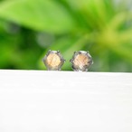 ラブラドライト・ピアス　3mm（1ペア）　No.3