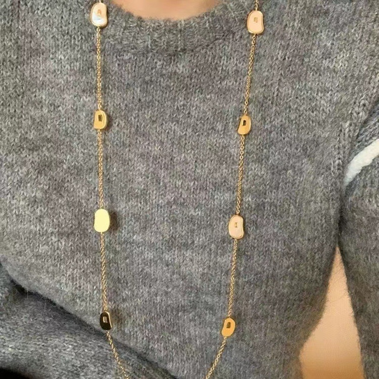 レトロ マルチレイヤー ネックレス  90009