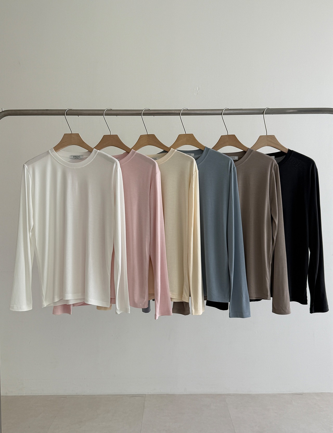 【再販5％OFF・3日間】Silky Simple Tops_6colors
