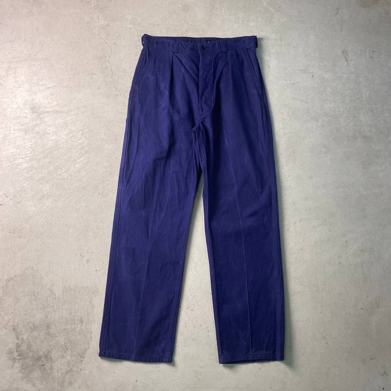 60〜70年代 ユーロ フレンチワークパンツ コットンツイル フロント