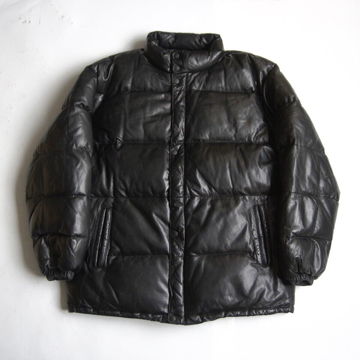Schott　２１４D　レザーダウンジャケット４０ 雰囲気抜群】SCHOTT【214D/レザーダウンジャケット】40 ブラック