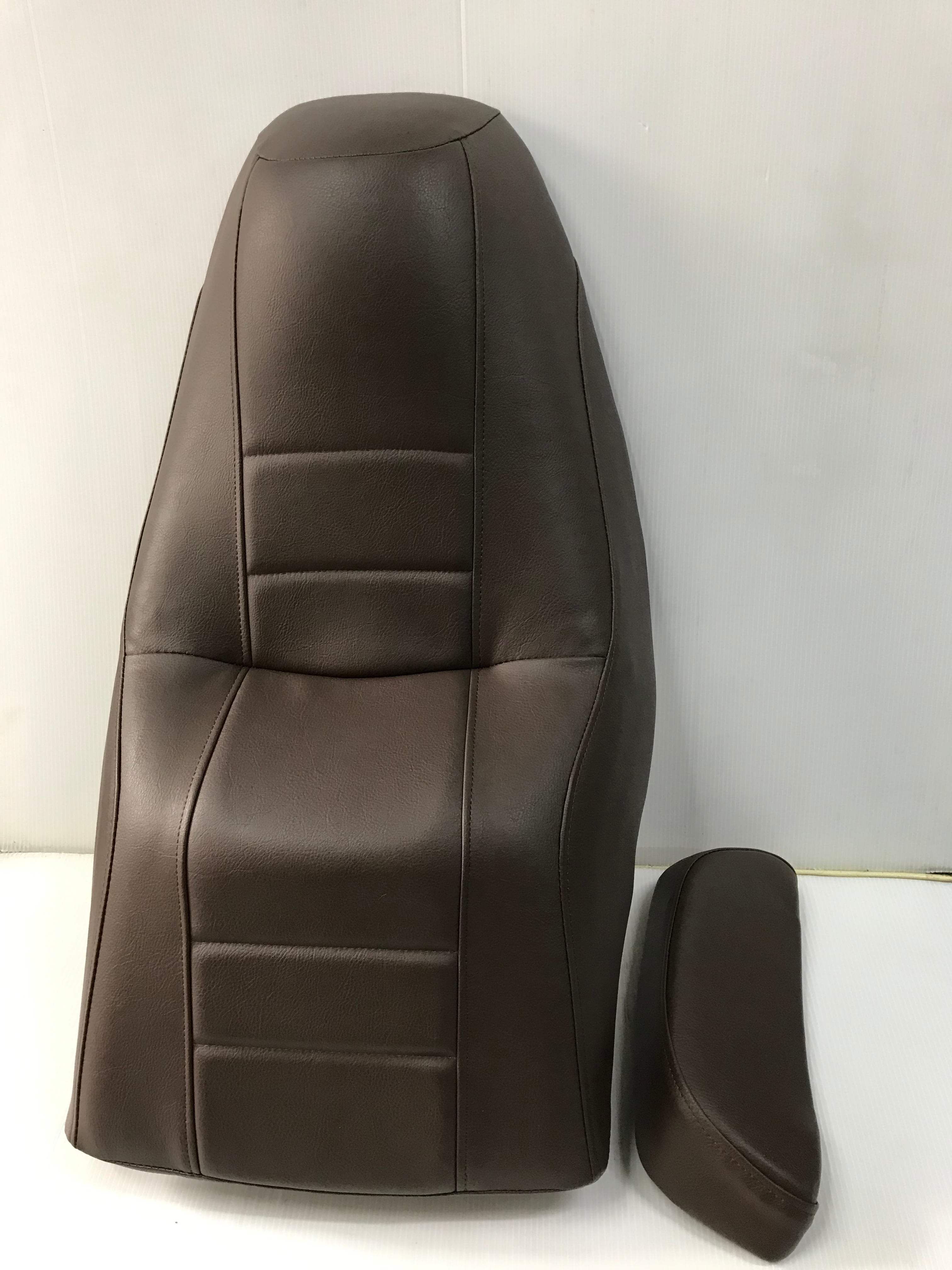 完売しました フュージョン/ヘリックス用 張り替え済みシート バックシート付き ブラウン 送料無料 - 画像2