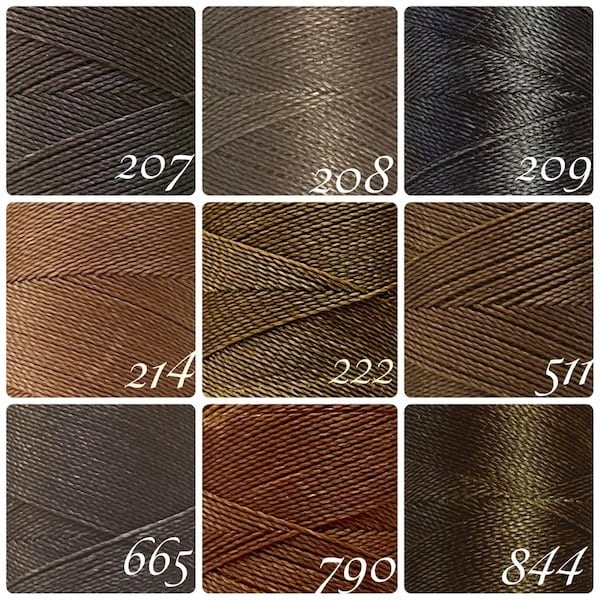 LINHASITA社ワックスコード56色10m切売りお得な12本セット【0.5mm