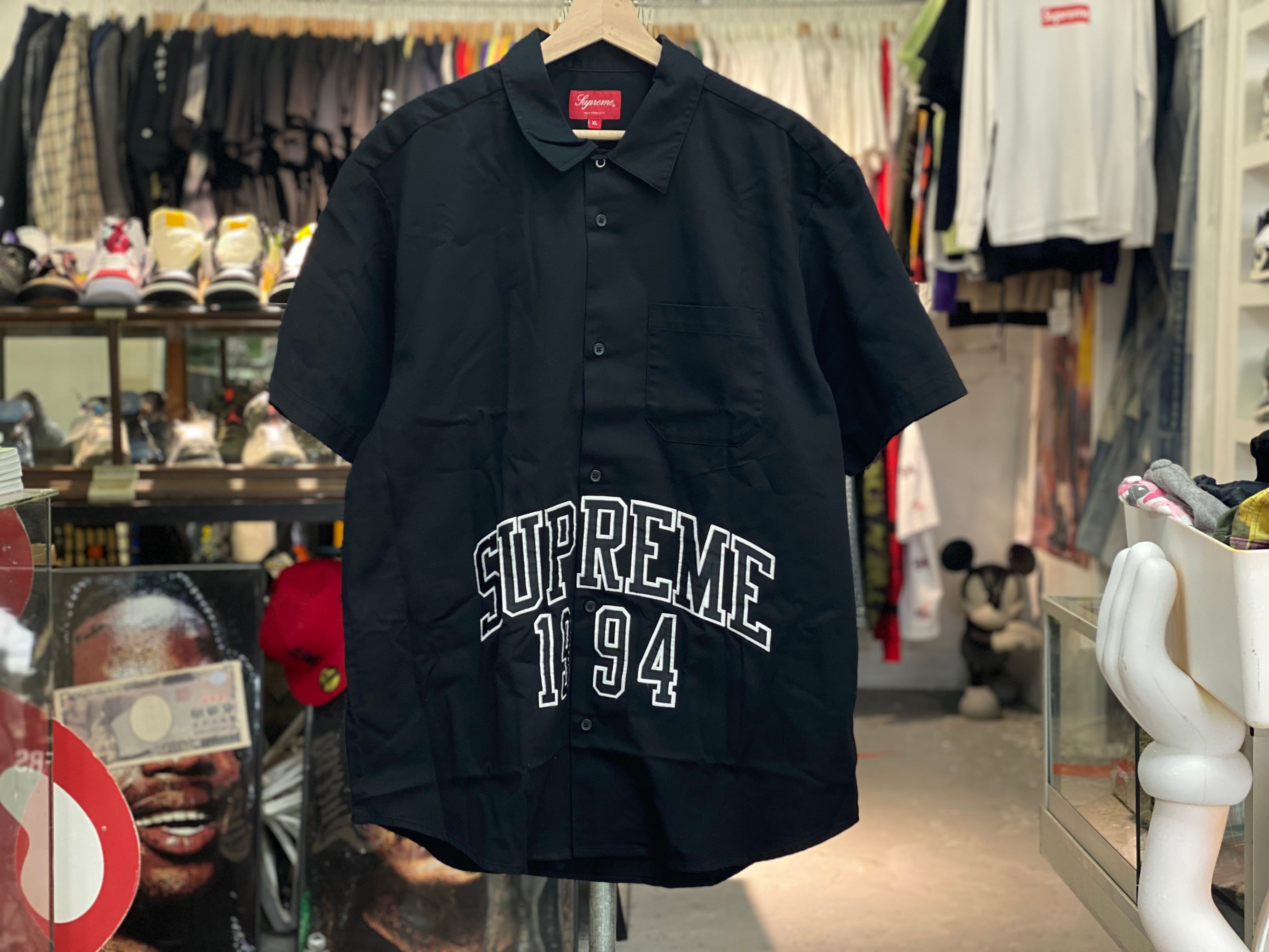 Supreme ARC LOGO SS WORK SHIRT XL BLACK 50JL0616 | BRAND BUYERS OSAKA