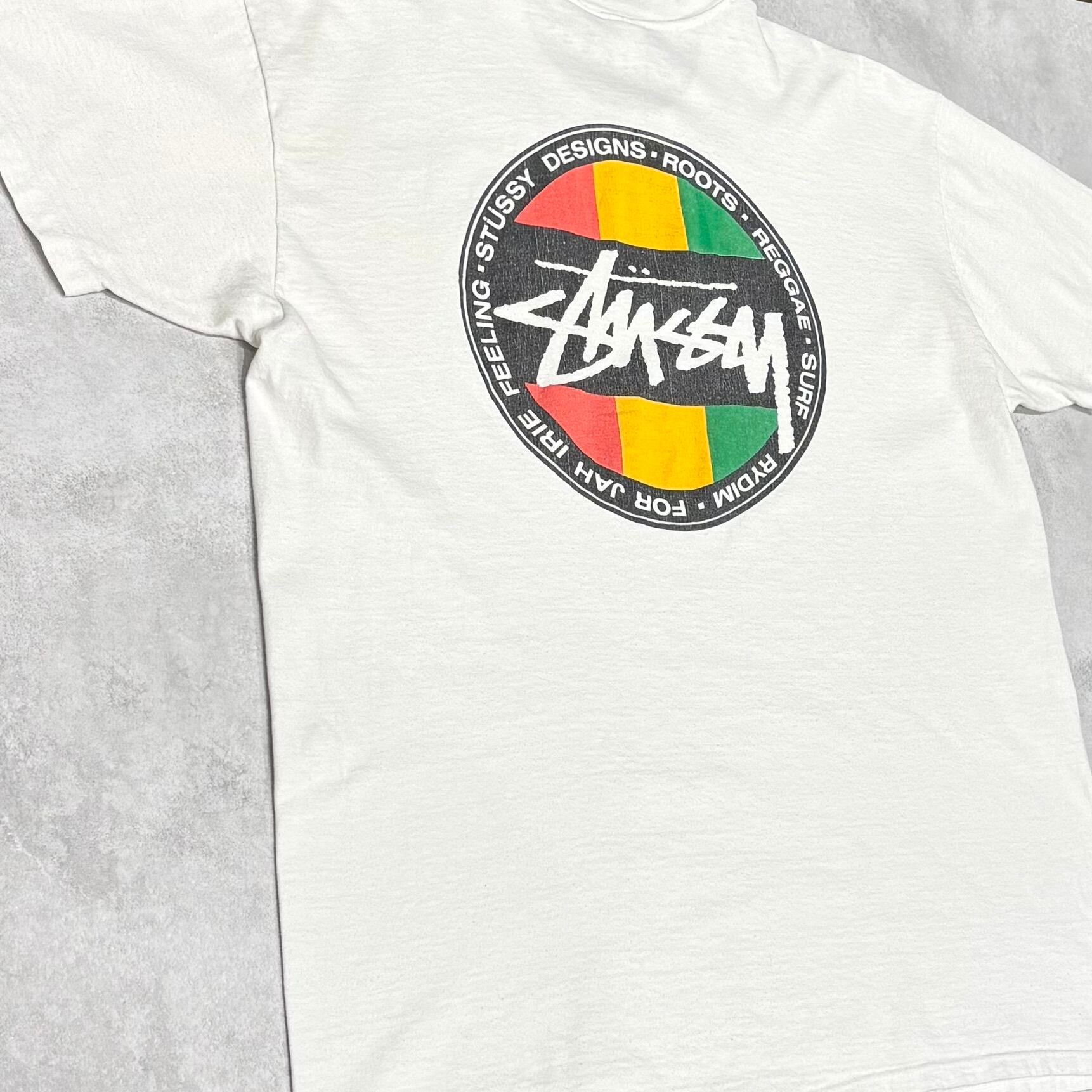 メンズ 90s Stussy ラスタカラー Tシャツ USA製