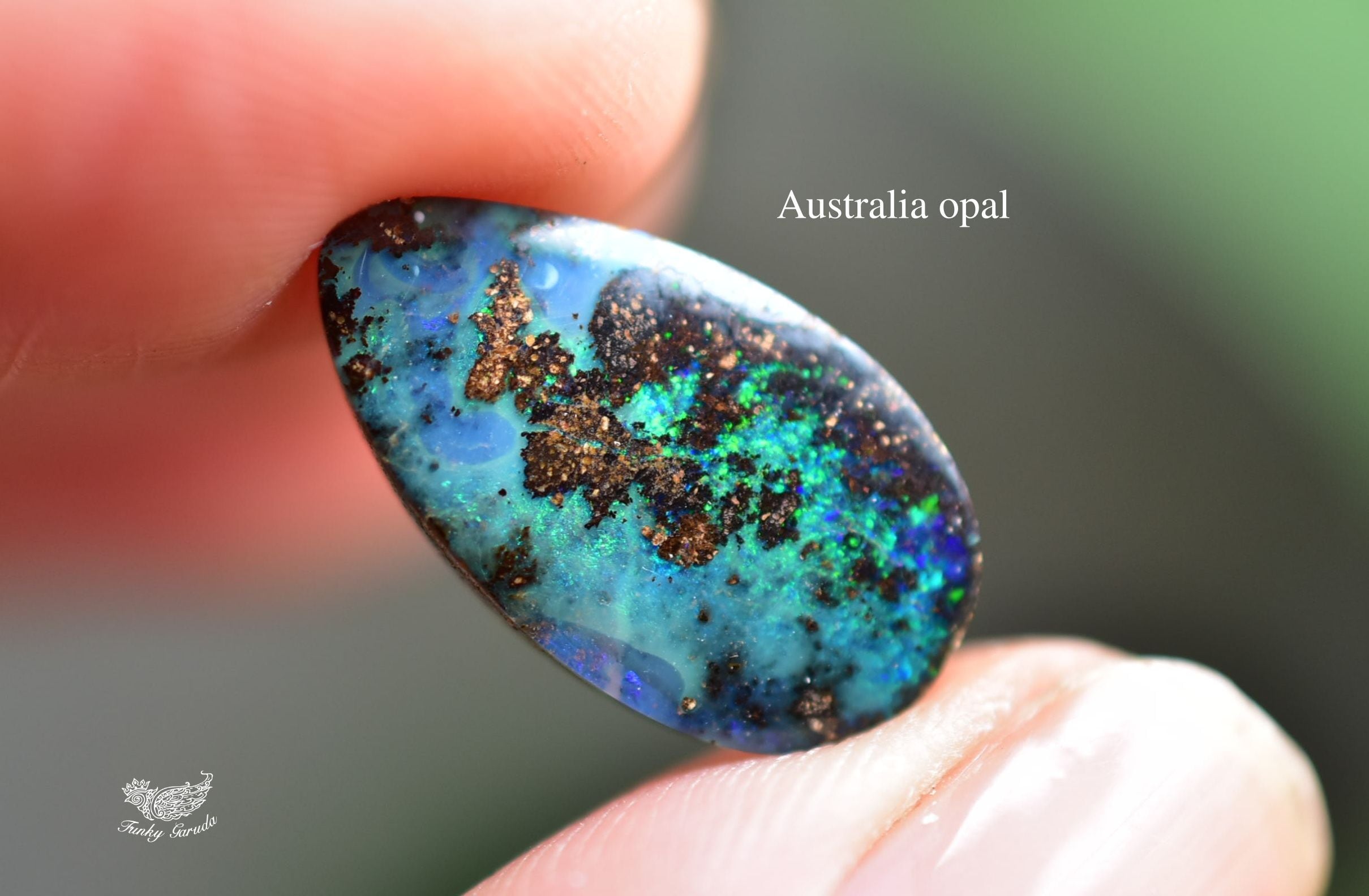 深海の遊色☆オーストラリア産 ボルダーオパール ルース opal020