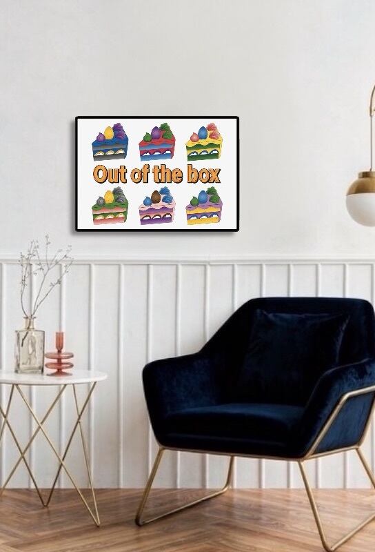 DHD(M)001【フレーム付きインテリアポスターA3　ショートケーキ】