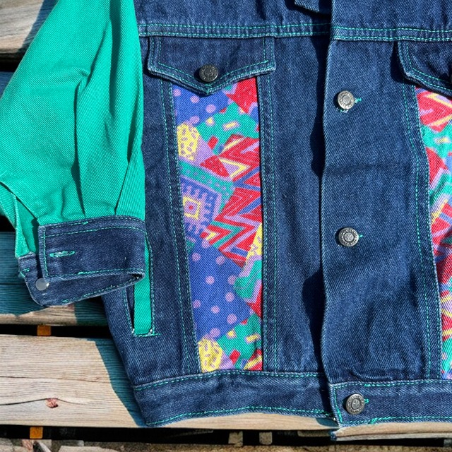 【KIDS】colorful denim jacket size:3歳前後〜5歳前後