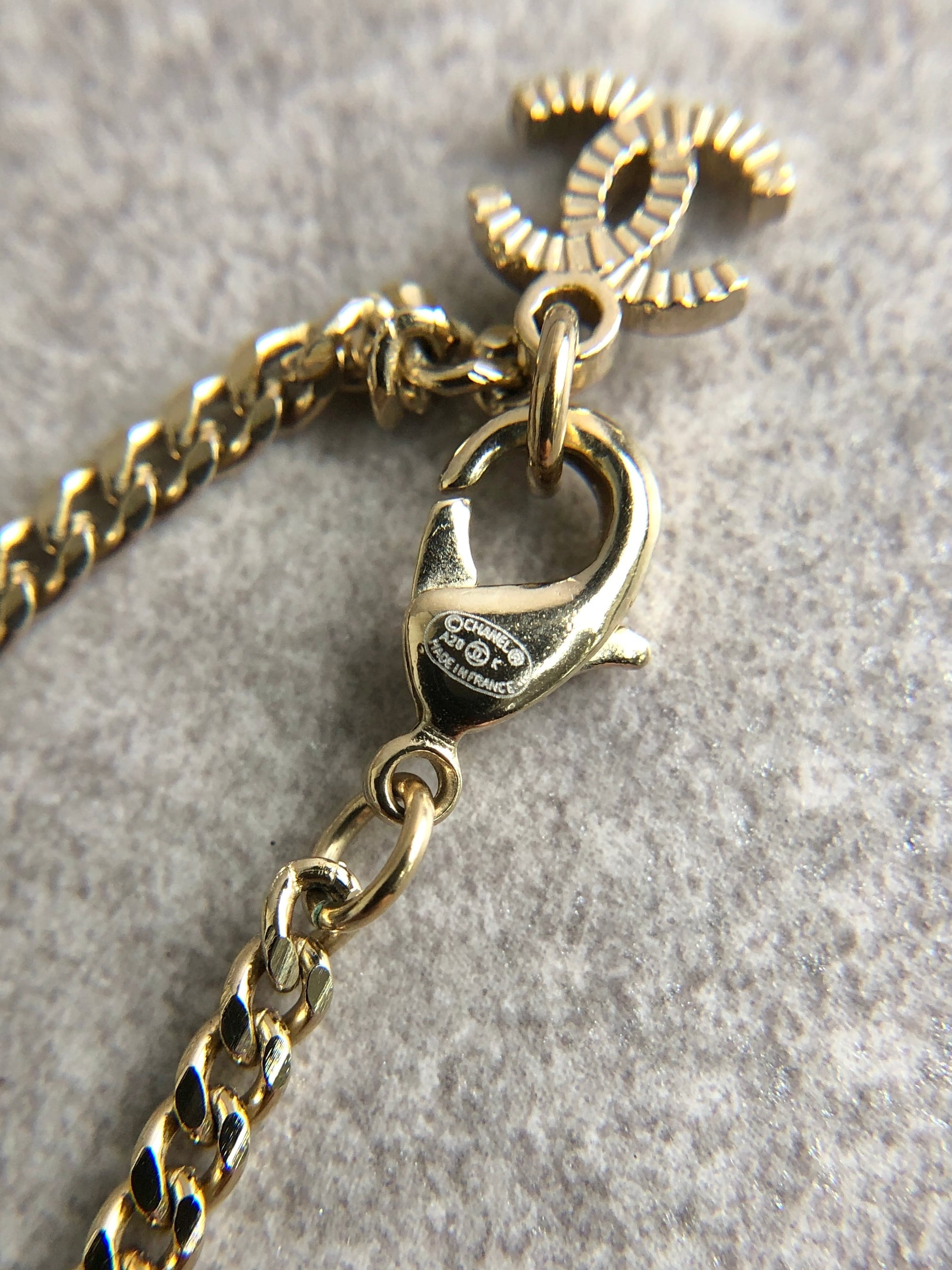 CHANEL シャネル ネックレス ゴールド ココマーク ストーン vintage