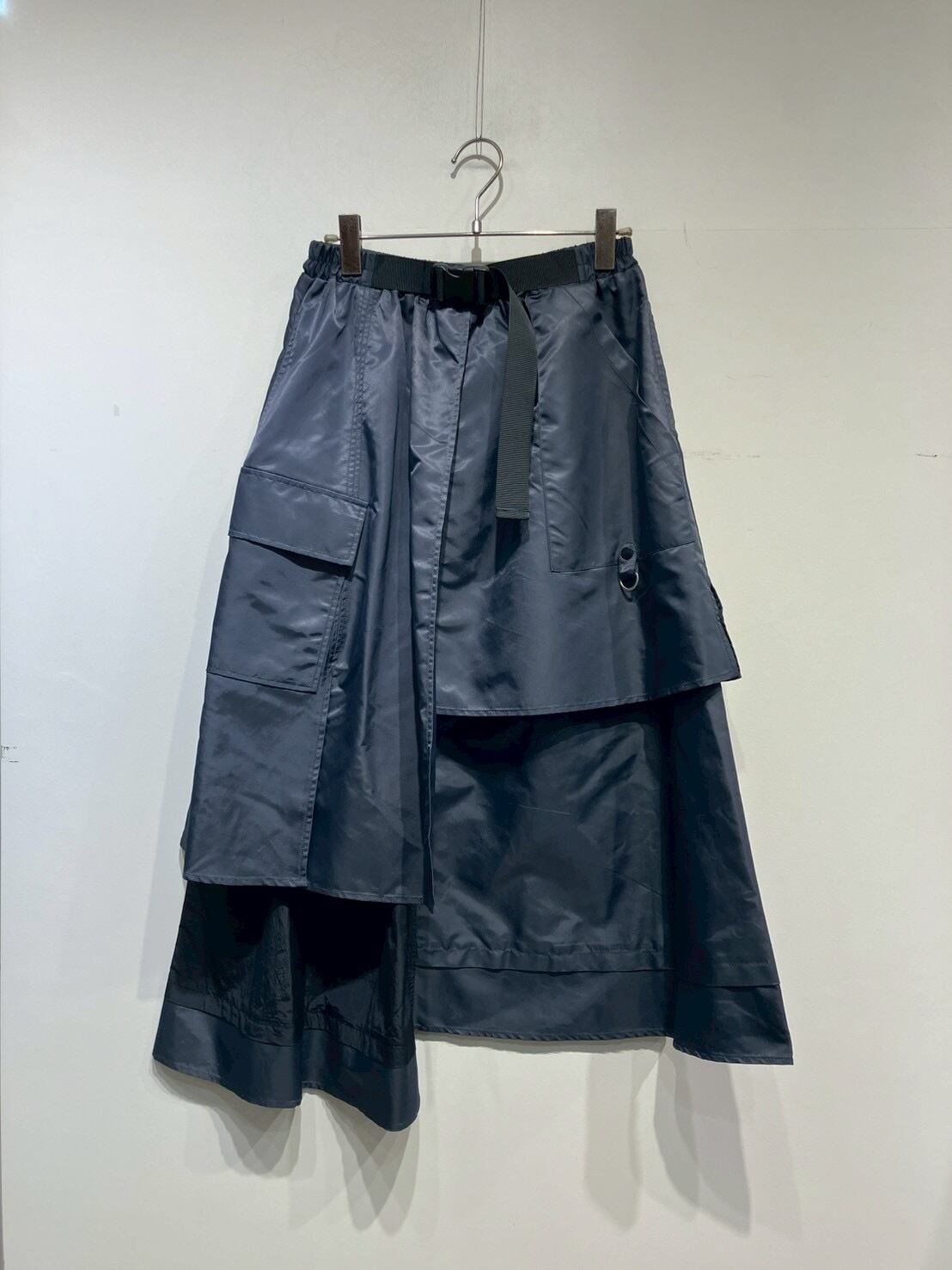 BLANC basque タフタ切替ロングスカート