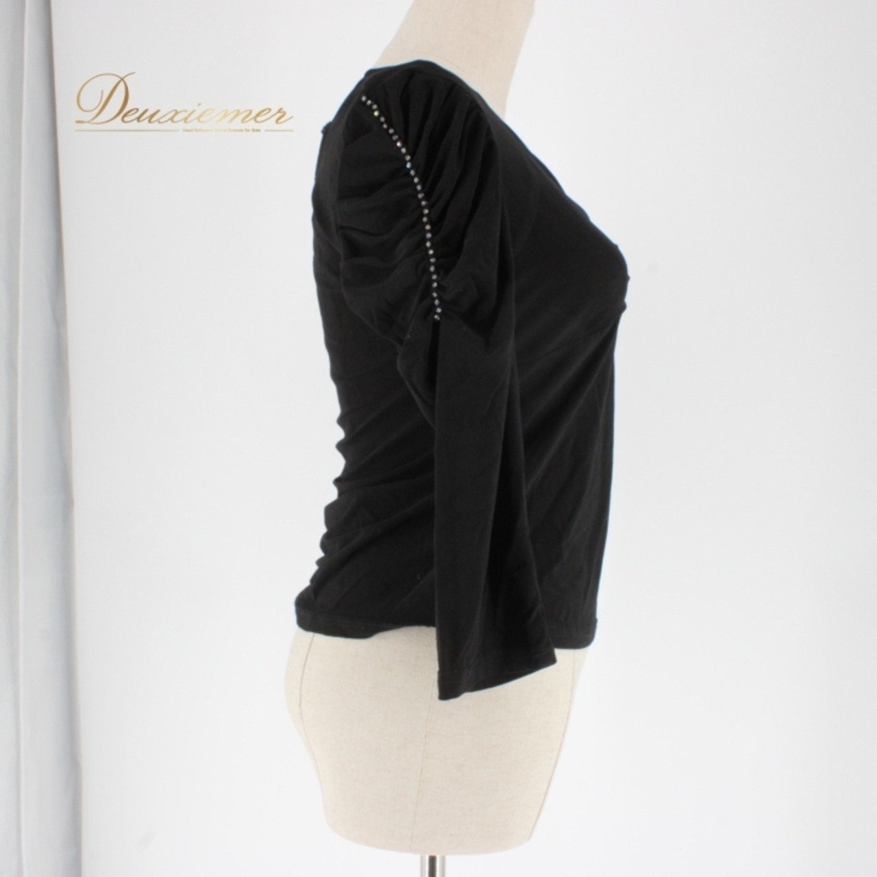 社交ダンス 衣装 スタンダード トップス レッスンウェア 練習着 ラインストーン Leirena レイリーナ 黒 ブラック系 長袖 無地 シンプル シンプルデザイン 上品 セクシー フィット感 薄手 トレーニング コスチューム パーティー用 ストレッチ素材 伸縮性 カジュアル ダンス練習 レディース おしゃれ クラシックライン スタイリッシュ