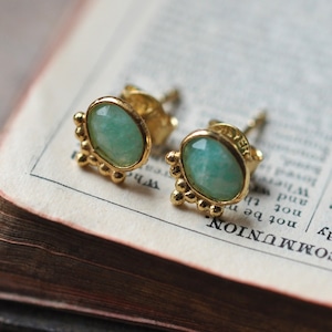 Rose Marie Amazonite oval pierce / France
