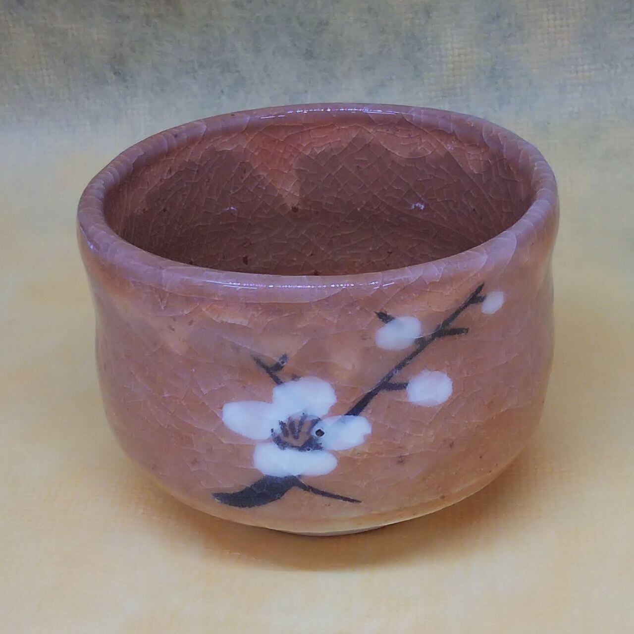 景陶作 紅志野 ぐい呑み（木箱付き） | 丸一国府商店○手造り陶器の