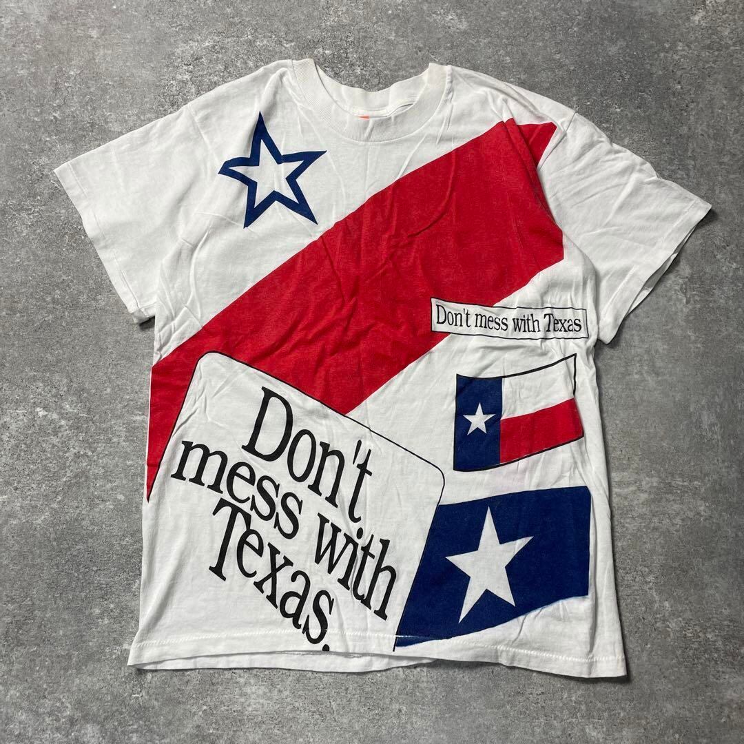 90s vintage 'Don't mess with Texas' Tシャツ