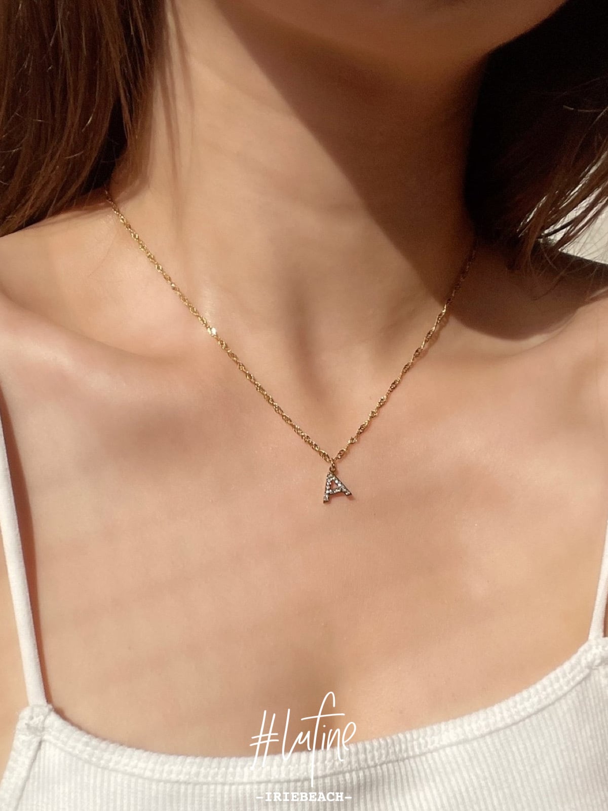 【#lufine】Mini initial necklace