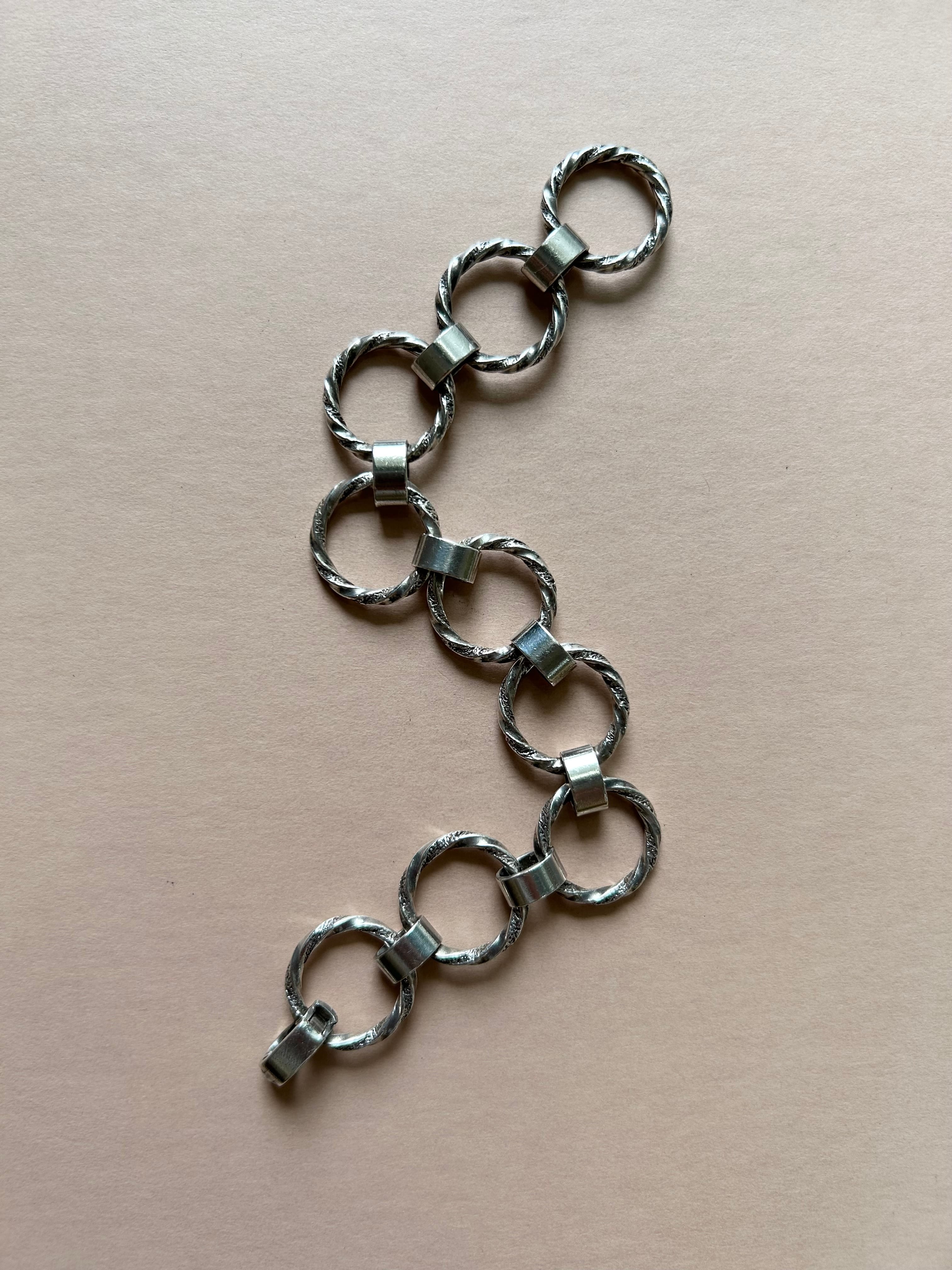 French 60s Oval Link Chain Bracelet | POED VINTAGE ACCESSORIES