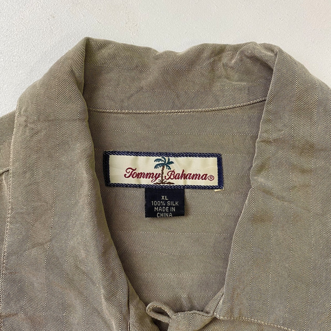 Tommy Bahama トミーバハマ 半袖 シルク カクテル バック刺繍 開襟 