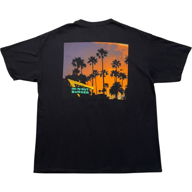 《XL》 IN-N-OUT BURGER インアンドアウトバーガー Tシャツ プリント ブラック no.8786