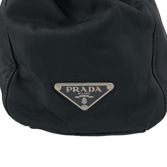PRADA プラダ ハンドバッグ ブラック プッシュロック レザー vintage ヴィンテージ オールド pesttr
