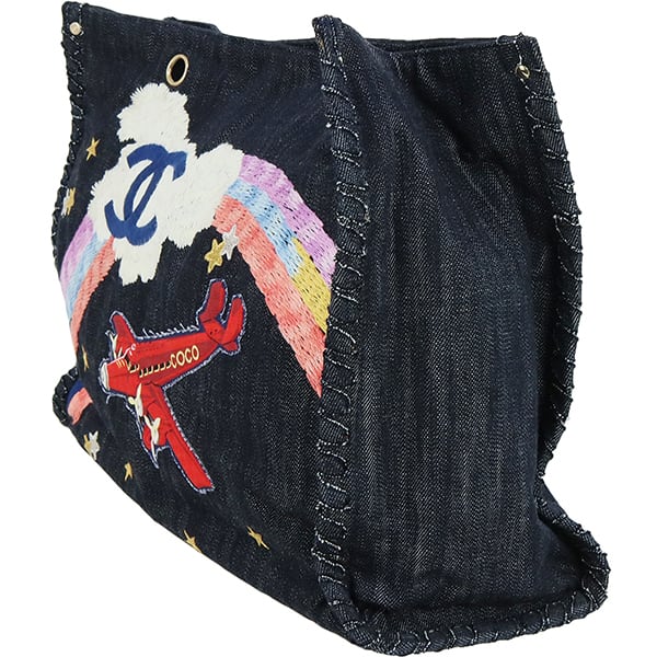 Used CHANEL シャネル チェーントートバッグ 夜間飛行 スパークリング