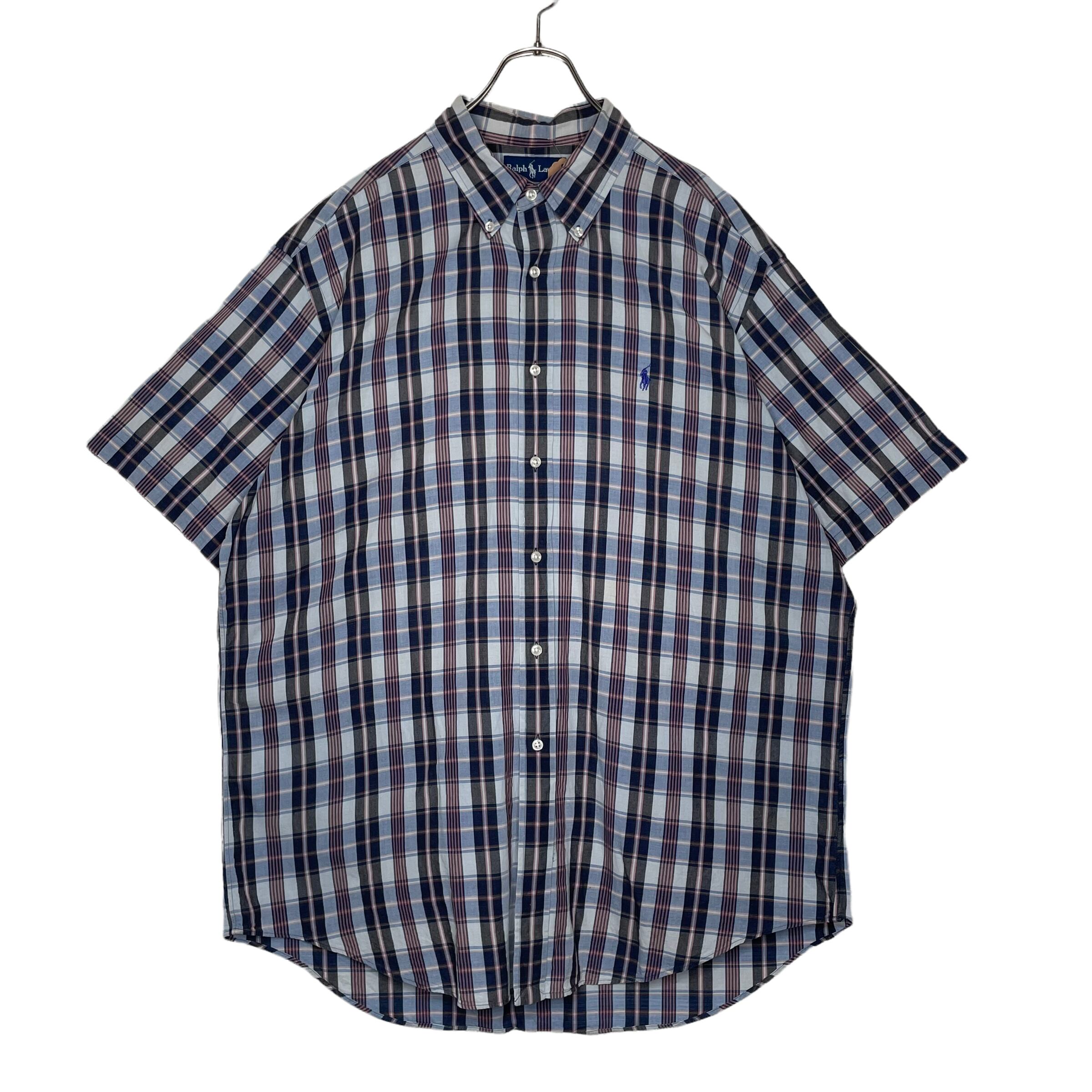 POLO RALPH LAUREN 半袖シャツ XL チェック柄 刺繍 | 古着屋OLDGREEN 